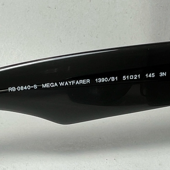 Ray-Ban RB 0840-S MEGA WAYFARER 1390/B1 51/21 145 3N Unisex - Picture 2 of 13
